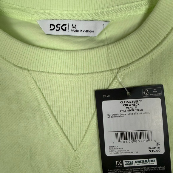 DSG Men's Pastel Green Crewneck Sweater New With Tags! - Picture 2 of 5